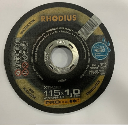 RHODIUS 115mm λειαντικοί τέμνοντες δίσκοι 125mm 180mm με ένα υλικό μαύρο χρώμα